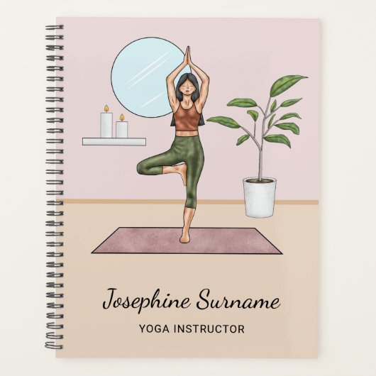 Tree Pose Yoga Vrikshasana Lehrer und Individuelle Planer (Vorderseite)
