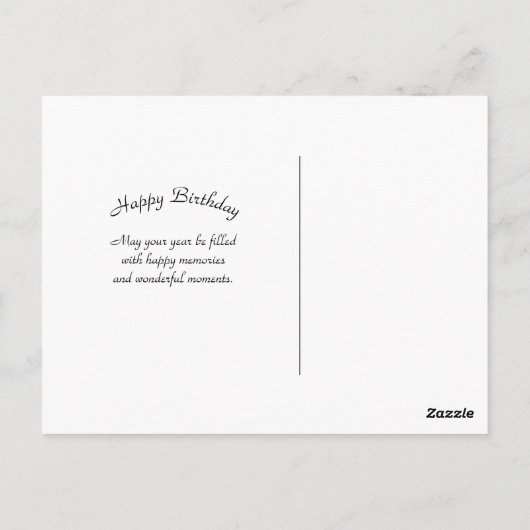 Tree Reclining Eichhörnchen Geburtstag Postkarte (Rückseite)