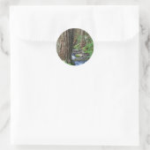 Tree Redwood Stream Runder Aufkleber (Tasche)