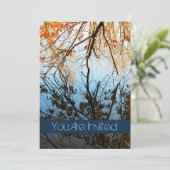 Tree Reflections Hochzeiten Einladungen (Stehend Vorderseite)