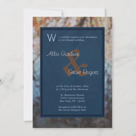 Tree Reflections Hochzeiten Einladungen (Rückseite)