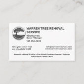 Tree Removal Service Company Visitenkarte (Vorderseite)