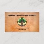 Tree Removal Service Company Visitenkarte (Vorderseite)