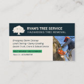 Tree-Removal-Service-Foto Business Card Visitenkarte (Vorderseite)