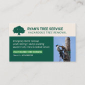 Tree-Removal-Service-Foto Business Card Visitenkarte (Vorderseite)