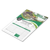Tree Removal Service Invoice Estimate Template Notizblock (angewinkelt)