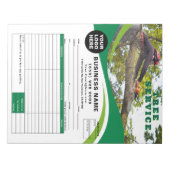 Tree Removal Service Invoice Estimate Template Notizblock (Vorderseite)