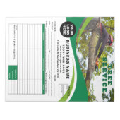 Tree Removal Service Invoice Estimate Template Notizblock (Vorderseite)