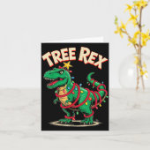 Tree Rex Christmas Costume T-rex Dinosaur Xmas Lig Karte (Gelbe Blume)