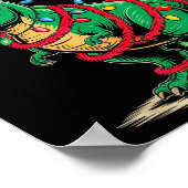 Tree Rex Christmas Costume T-rex Dinosaur Xmas Lig Poster (Ecke)