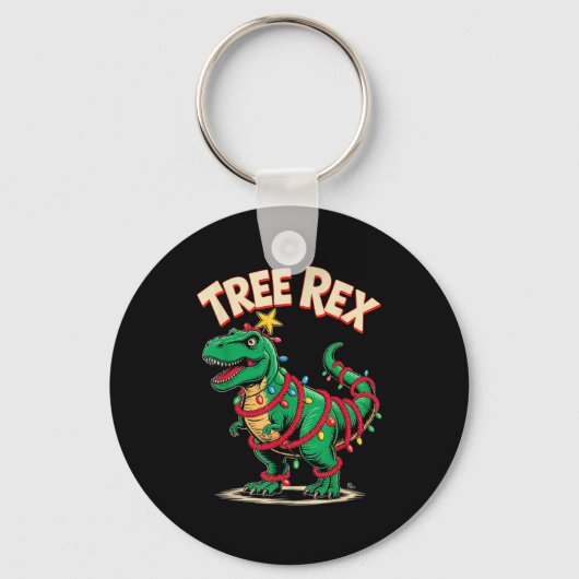 Tree Rex Christmas Costume T-rex Dinosaur Xmas Lig Schlüsselanhänger (Vorderseite)