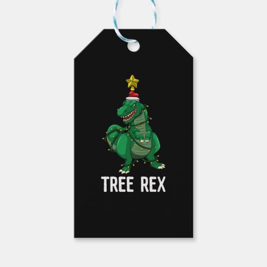 Tree Rex Christmas Dinosaur T-Rex Boys Kids Geschenkanhänger (Vorderseite)