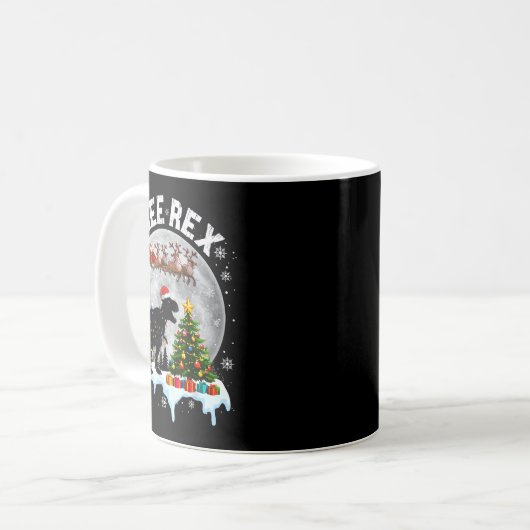 Tree Rex Christmas Dinosaur T-rex Xmas Pajama Men Kaffeetasse (Vorderseite Links)