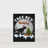 Tree Rex Christmas Dinosaur T-rex Xmas Pajama Men Karte (Vorderseite)