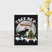 Tree Rex Christmas Dinosaur T-rex Xmas Pajama Men  Karte (Gelbe Blume)