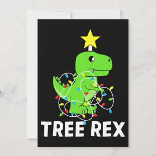 Tree Rex Christmas Dinosaur Tree Funny T Rex Dinos Einladung