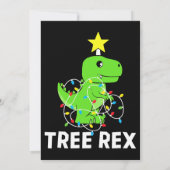 Tree Rex Christmas Dinosaur Tree Funny T Rex Dinos Einladung (Rückseite)