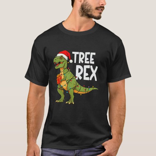 Tree Rex Christmas Dinosaur Tree T Rex Christmas B T-Shirt (Vorderseite)
