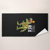 Tree Rex Christmas Lights Dinosaur Badehandtuch (Badehandtuch)