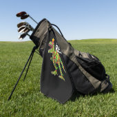 Tree Rex Christmas Lights Dinosaur Golfhandtuch (Gras)
