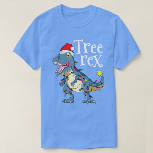 Tree Rex Christmas Pajamas Boys Kids TRex Dinosaur T-Shirt (Design vorne)