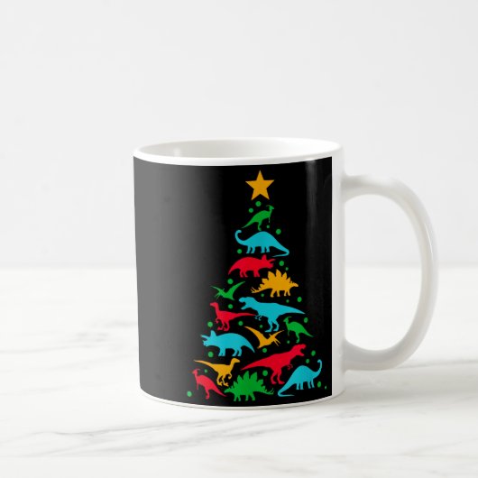 Tree Rex Dinosaur Dino Tree Christmas Tree Funny  Kaffeetasse (Rechts)