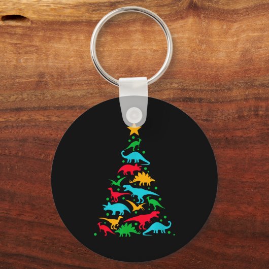 Tree Rex Dinosaur Dino Tree Christmas Tree Funny Schlüsselanhänger (Vorderseite)