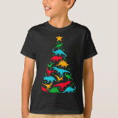 Tree Rex Dinosaur Dino Tree Christmas Tree Funny T-Shirt (Vorderseite)