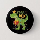 Tree Rex Dinosaur Familienweihnachtsgruppe Matchin Button (Vorderseite)