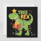 Tree Rex Dinosaur Familienweihnachtsgruppe Matchin Feiertagskarte (Vorderseite)