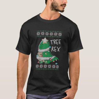 Tree Rex Dinosaur Frohe Weihnachten Ugly Christmas T-Shirt