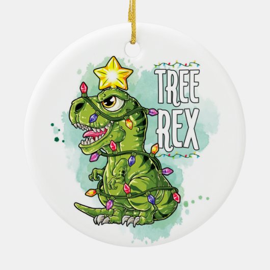 Tree Rex Dinosaur Keramik Ornament (Hinten)