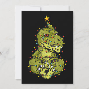 Tree Rex Dinosaur Weihnachtskostüm Xmas Tree Ligh Einladung