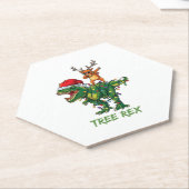 Tree Rex Dinosaur Weihnachtskostüm Xmas Tree Ligh Untersetzer (angewinkelt)