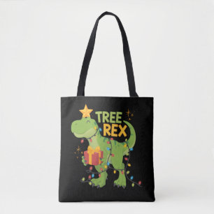 Tree Rex Dinosaurier-Familien-Weihnachtsgruppen-Ma Tasche