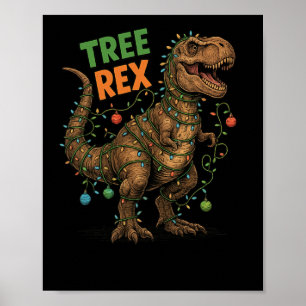 "tree Rex" Dinosaurier Holiday Spaß Weihnachts-T-S Poster