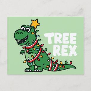 Tree Rex Feiertagspostkarte