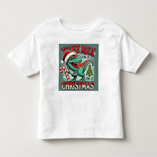 Tree Rex - Funny Christmas T-Rex T - Shirt (Vorderseite)
