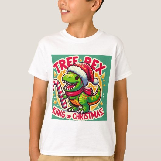 Tree Rex - Funny Christmas T-Rex T - Shirt (Vorderseite)