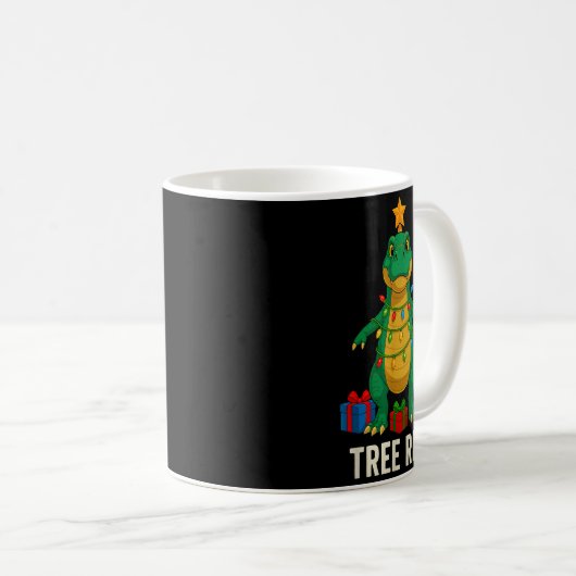 Tree Rex Funny Dinosaur Christmas  Kaffeetasse (VorderseiteRechts)