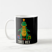 Tree Rex Funny Dinosaur Christmas Kaffeetasse (Links)