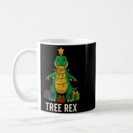 Tree Rex Funny Dinosaur Christmas  Kaffeetasse (Links)