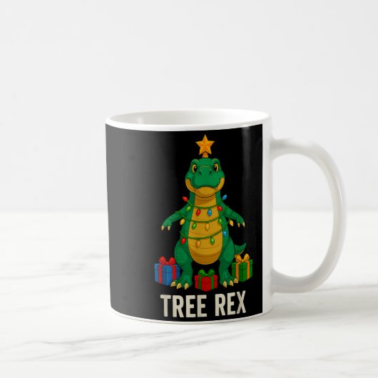 Tree Rex Funny Dinosaur Christmas Kaffeetasse (Rechts)