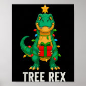Tree Rex Funny Dinosaur Christmas Poster (Vorne)