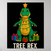 Tree Rex Funny Dinosaur Christmas  Poster (Vorne)