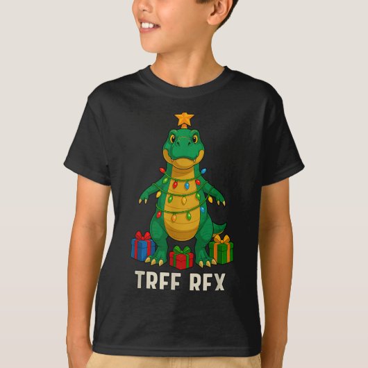 Tree Rex Funny Dinosaur Christmas T-Shirt (Vorderseite)
