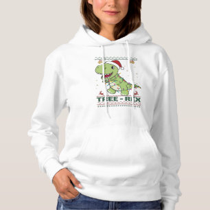 Tree-Rex Funny Dinosaur Pun T-Rex Hoodie