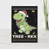 Tree-Rex Funny Dinosaur Pun T-Rex Karte (Vorderseite)