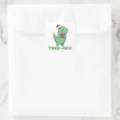 Tree-Rex Funny Dinosaur Pun T-Rex Square Sticker (Tasche)