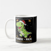 Tree Rex Funny Tyrannosaurus Rex Christmas Pun  Kaffeetasse (Links)